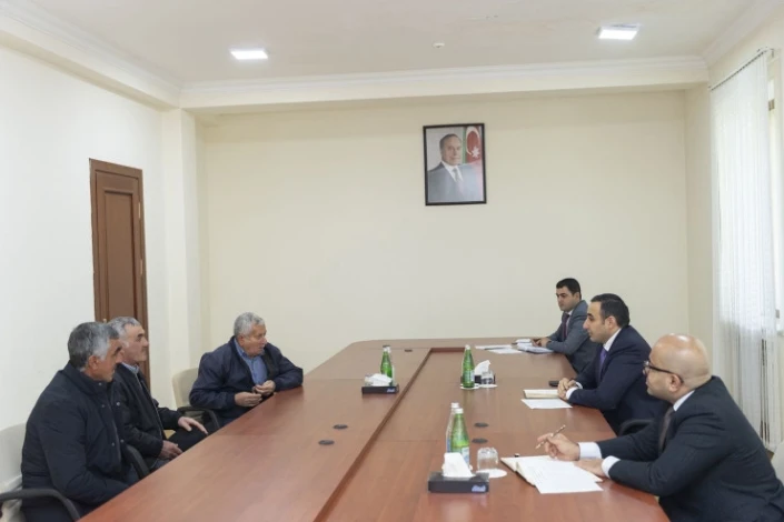 Kənd təsərrüfatı nazirinin müavini Sarvan Cəfərov Ağstafada vətəndaşları qəbul edib