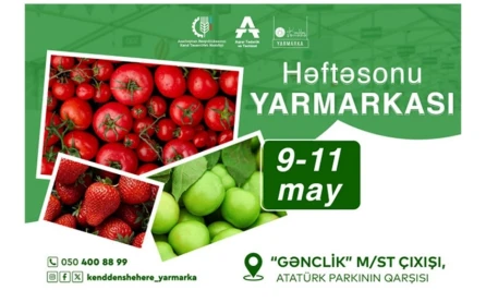Bakıda "Kənddən Şəhərə” həftəsonu yarmarkası təşkil olunacaq